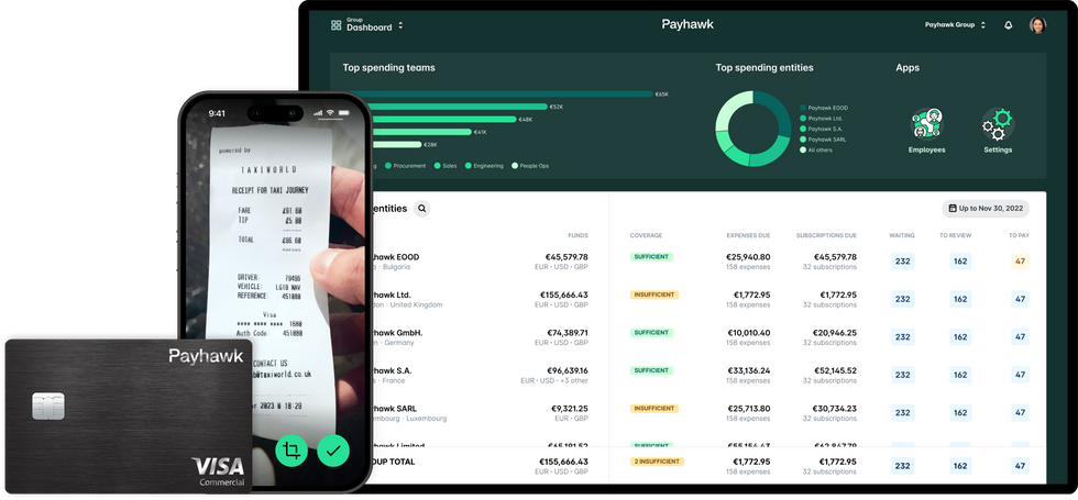 Payhawk reinvents business spend with one global solution combining corporate cards, expense management, Accounts Payable and seamless ERP connections